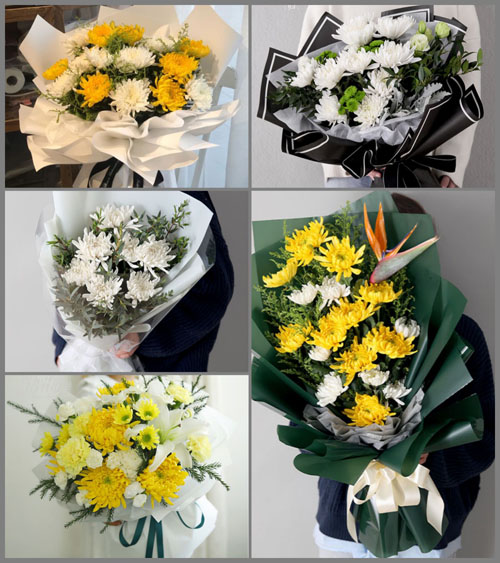 山东临沂沂南县界湖街道西明生村白事花束代送